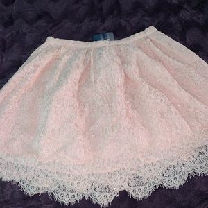 Pink skater lace skirt